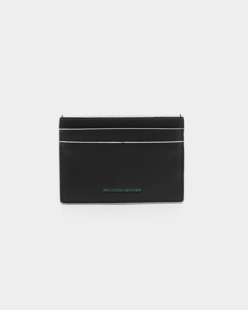 Tommy Jeans Men's TJM Recycled Leather Credit Card Holder Black/White