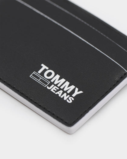 Tommy Jeans Men's TJM Recycled Leather Credit Card Holder Black/White