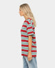 Tommy Jeans Stripe Layout T-Shirt Wine Red/Multi
