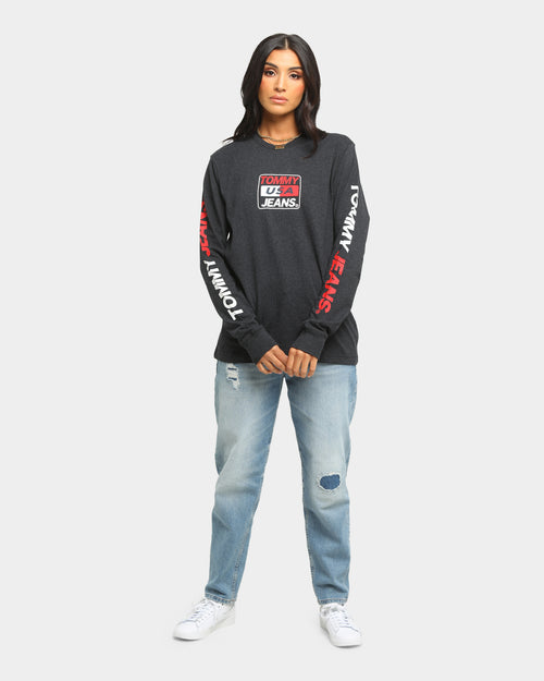 Tommy Jeans Long Sleeve USA T-Shirt Black