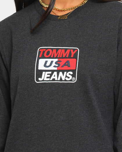 Tommy Jeans Long Sleeve USA T-Shirt Black