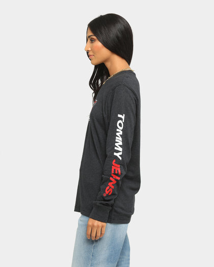 Tommy Jeans Long Sleeve USA T-Shirt Black