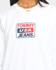 Tommy Jeans Long Sleeve USA T-Shirt White