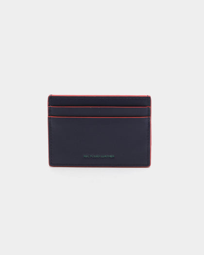 Tommy Jeans Men's TJM Recycled Leather Credit Card Holder Twilight Navy/Red