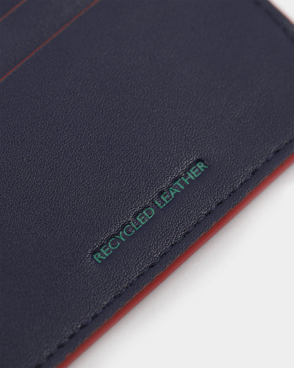 Tommy Jeans Men's TJM Recycled Leather Credit Card Holder Twilight Navy/Red