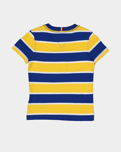 Tommy Hilfiger Kid's Block Stripe Short Sleeve T-Shirt Midway Yellow/Regal Navy