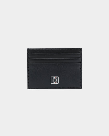 Tommy Jeans Men's TH Monogram Leather Credit Card Holder Black Monogram