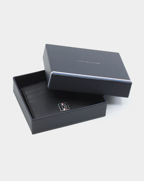 Tommy Jeans Men's TH Monogram Leather Credit Card Holder Black Monogram