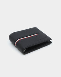 Tommy Jeans Men's TH Downtown Mini CC Leather Wallet Black