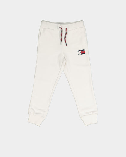 Tommy Hilfiger Flag Print Sweatpants White