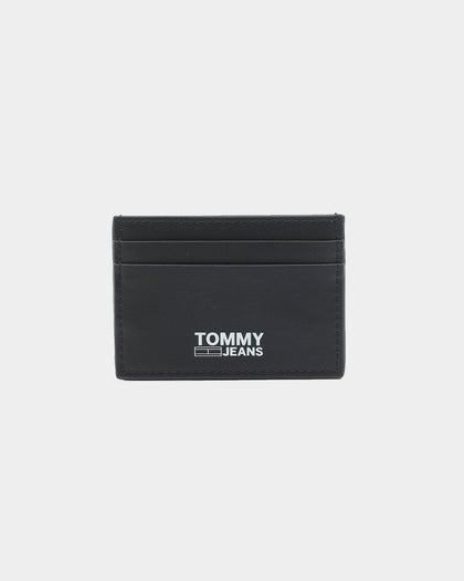 Tommy Jeans Men's TJM Essential Recycled Leather Credit Card Holder Black