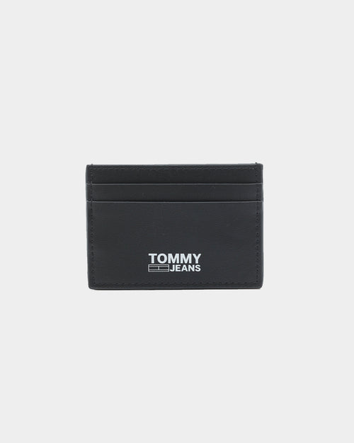 Tommy Jeans Men's TJM Essential Recycled Leather Credit Card Holder Black