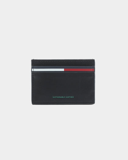 Tommy Jeans Men's TJM Essential Recycled Leather Credit Card Holder Black