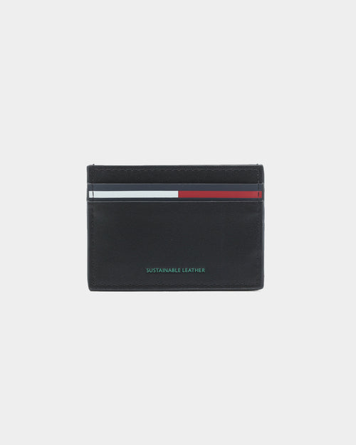 Tommy Jeans Men's TJM Essential Recycled Leather Credit Card Holder Black