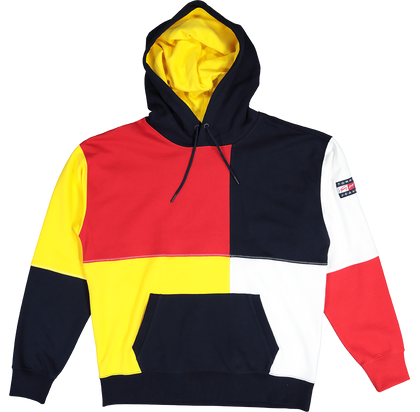Tommy Jeans Street Archives Colour-Blocked Hoodie Star Fruit Yellow