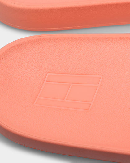 Tommy Jeans Women's Sport Pool Slides Neon Coral