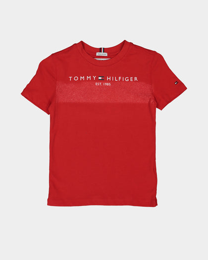 Tommy Hilfiger Kids' Essential Short Sleeve T-Shirt Deep Crimson