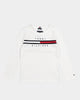 Tommy Hilfiger Kids' Flag Rib Insert Long Sleeve T-Shirt White