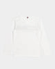 Tommy Hilfiger Kids' Flag Rib Insert Long Sleeve T-Shirt White