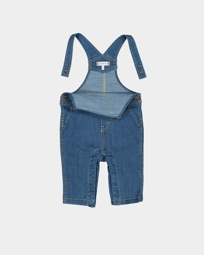 Tommy Jeans Infant Baby Boy Dungaree Set Navy/White