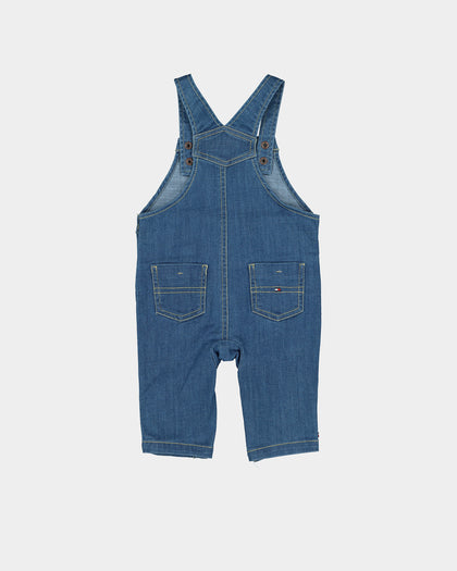 Tommy Jeans Infant Baby Boy Dungaree Set Navy/White