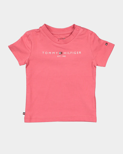 Tommy Hilfiger Infant Essential Short Sleeve T-Shirt Deep Watermelon