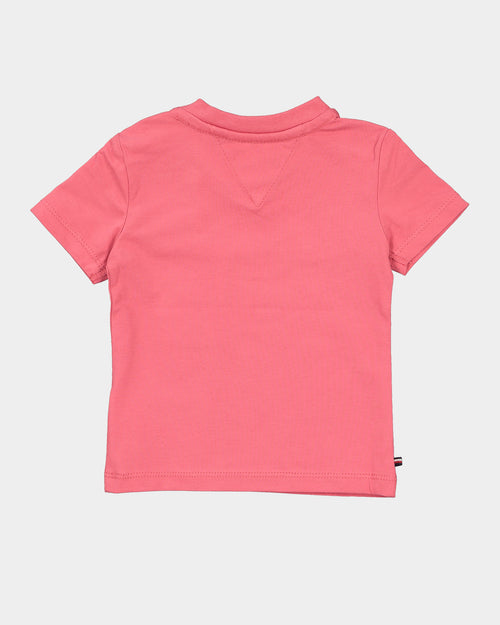Tommy Hilfiger Infant Essential Short Sleeve T-Shirt Deep Watermelon