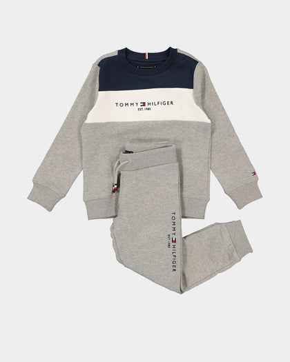 Tommy Hilfiger Kids' Essential Colour Block Set Light Grey Heather