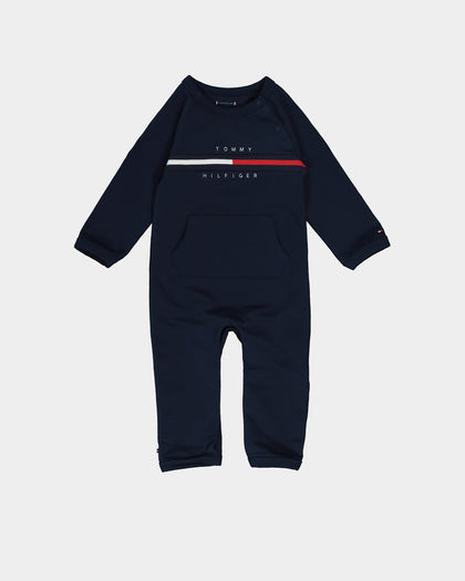 Tommy Hilfiger Infant Rib Insert Stretch Coverall Twilight Navy