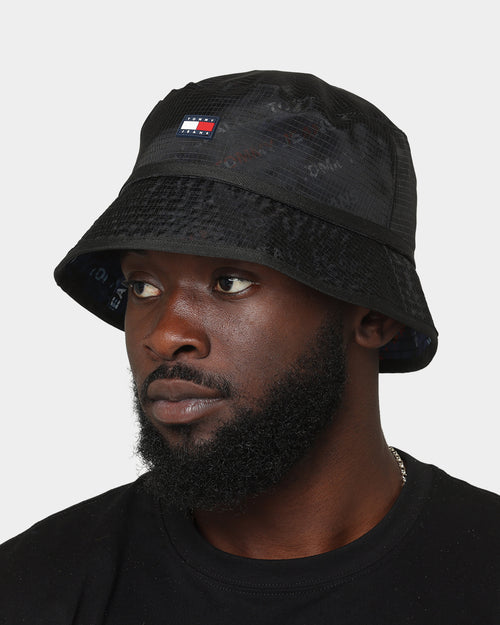 Tommy Jeans TJM Casual Utility Bucket Hat Black Camo Print