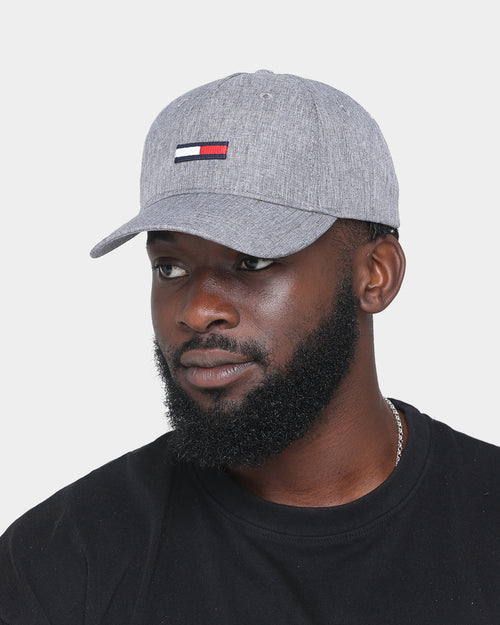 Tommy Jeans TJM Flag Strapback Cap Mid Grey Melange