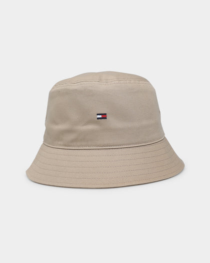 Tommy Jeans Flag Bucket Hat Tan