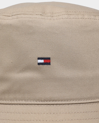 Tommy Jeans Flag Bucket Hat Tan