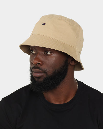 Tommy Jeans Flag Bucket Hat Tan
