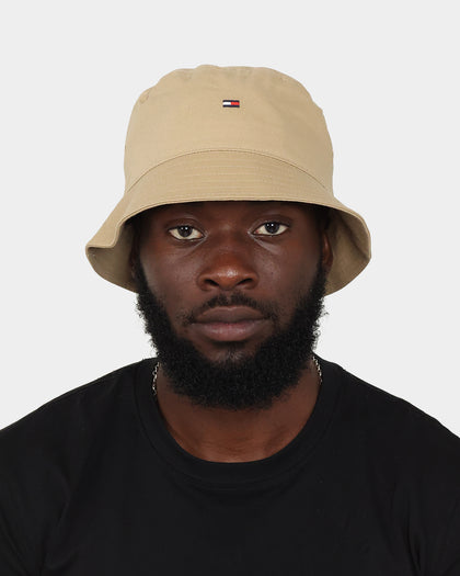 Tommy Jeans Flag Bucket Hat Tan