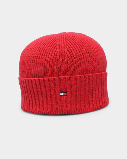 Tommy Jeans Essential Rib Short Beanie Red