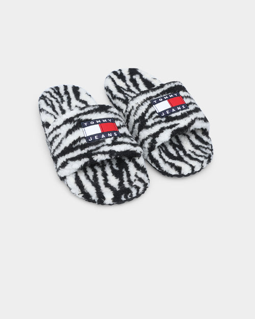 Tommy Jeans Women's Animal Printed Slides Black