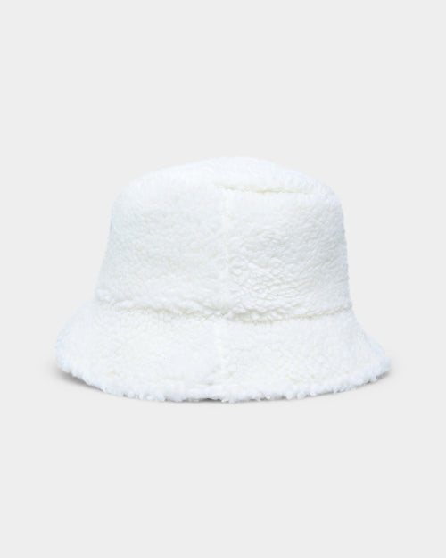 Tommy Hilfiger Women's TJW Sport Shearling Bucket Hat Ecru