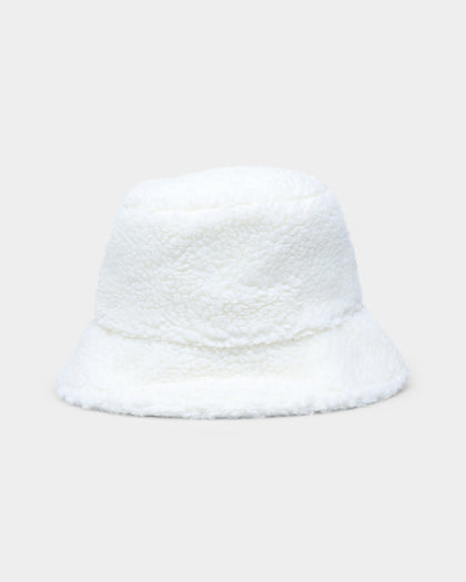 Tommy Hilfiger Women's TJW Sport Shearling Bucket Hat Ecru