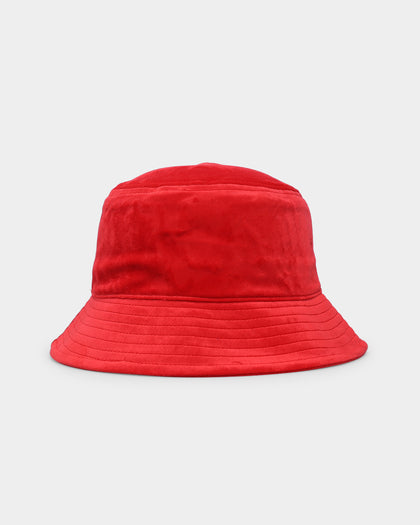 Tommy Hilfiger Women's TJW Heritage Velvet Bucket Hat Deep Crimson
