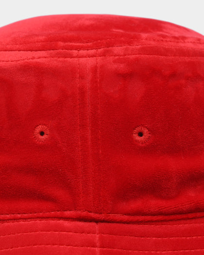 Tommy Hilfiger Women's TJW Heritage Velvet Bucket Hat Deep Crimson