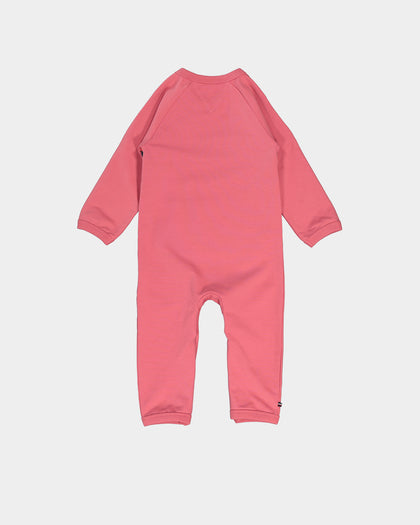 Tommy Hilfiger Infant Rib Insert Stretch Coverall Deep Watermelon