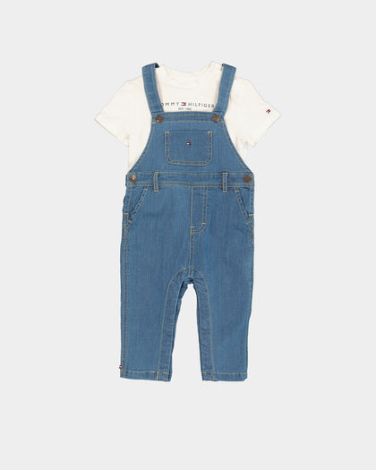 Tommy Hilfiger Kids' Baby Boy Dungaree Set White