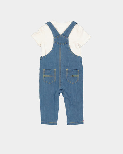 Tommy Hilfiger Kids' Baby Boy Dungaree Set White