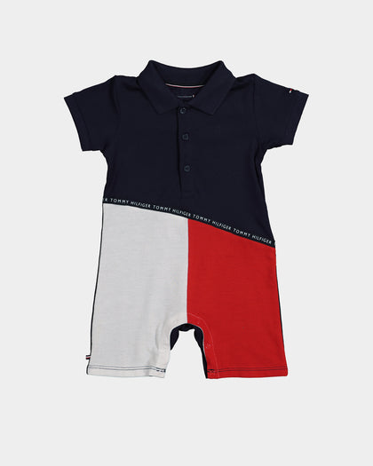 Tommy Hilfiger Infant Colourblock Coverall Twilight Navy