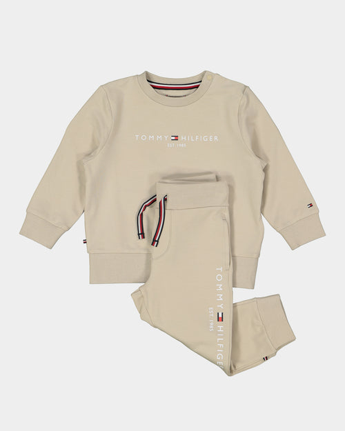 Tommy Hilfiger Infant Essential Crewsuit Set Savannah Sand