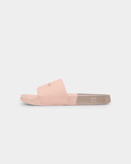 Tommy Jeans Women's TH Metallic Pool Slides Sepia Pink