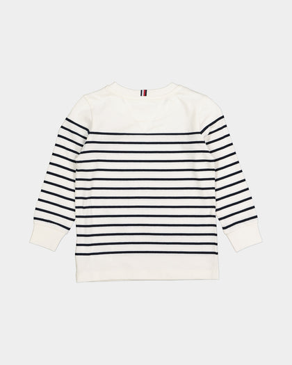 Tommy Hilfiger Kids' Stripe Long Sleeve T-Shirt Ancient White Stripe