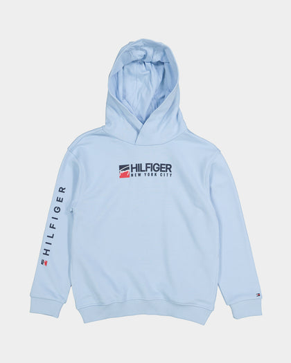 Tommy Hilfiger Kids' U Tommy Logo Hoodie Chambray Sky