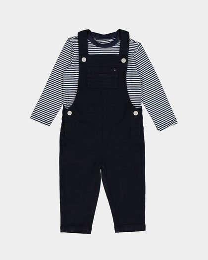 Tommy Hilfiger Infant Denim Dungarees Set Desert Sky